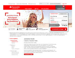 Bester Online Kredit von Santander